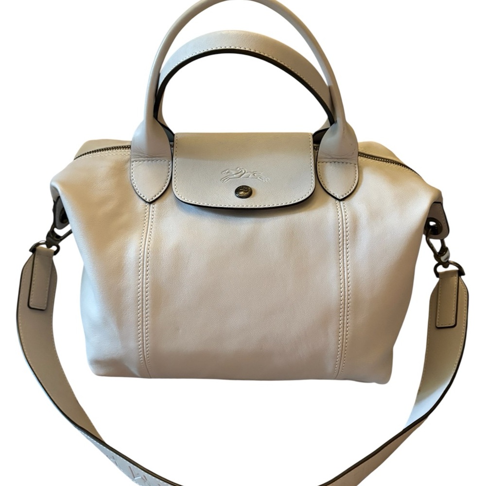 Longchamp Cream Satchel Bag